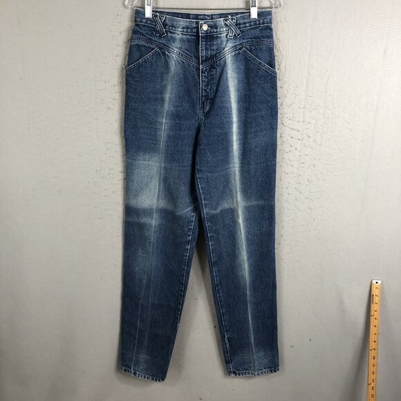 Vintage Jewells Classic Bottoms Jeans Juniors 11 Blue Faded Bareback Western - Picture 1 of 16